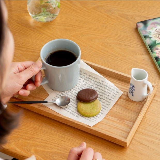 カフェトレー S なら 楢 トレー トレイ お盆 長方形 木製 日本製 天然木 薗部産業 SONOBE