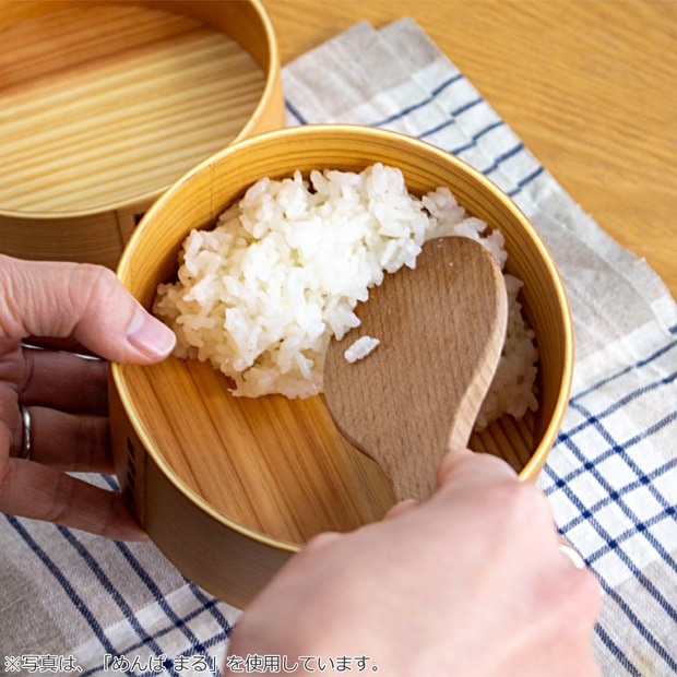 めんぱ だ円 曲げわっぱ弁当箱 楕円 1段 650ml かぶせ蓋 ウレタン塗装 ナチュラル 弁当箱 木製 薗部産業 SONOBE クラフト木の実