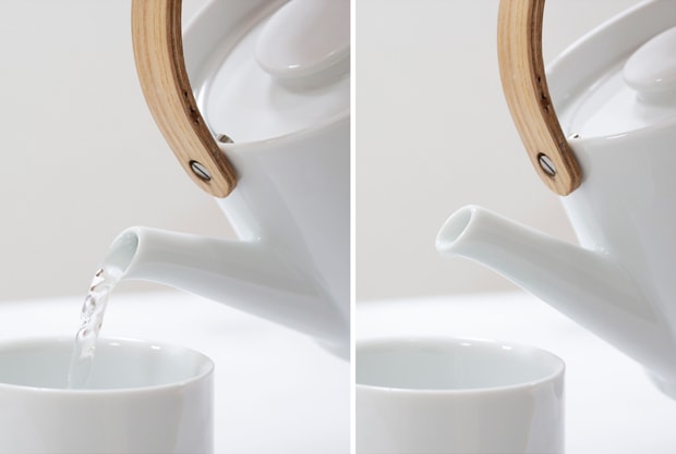 ティーポット＆ダブルウォールカップセット 陶器 白磁 茶こし付き おしゃれ ティーセット ペア 北欧風 セット 湯呑 食器 アフタヌーンティー ブラシ付きArrosoir スミス＆シュー smith＆hsu