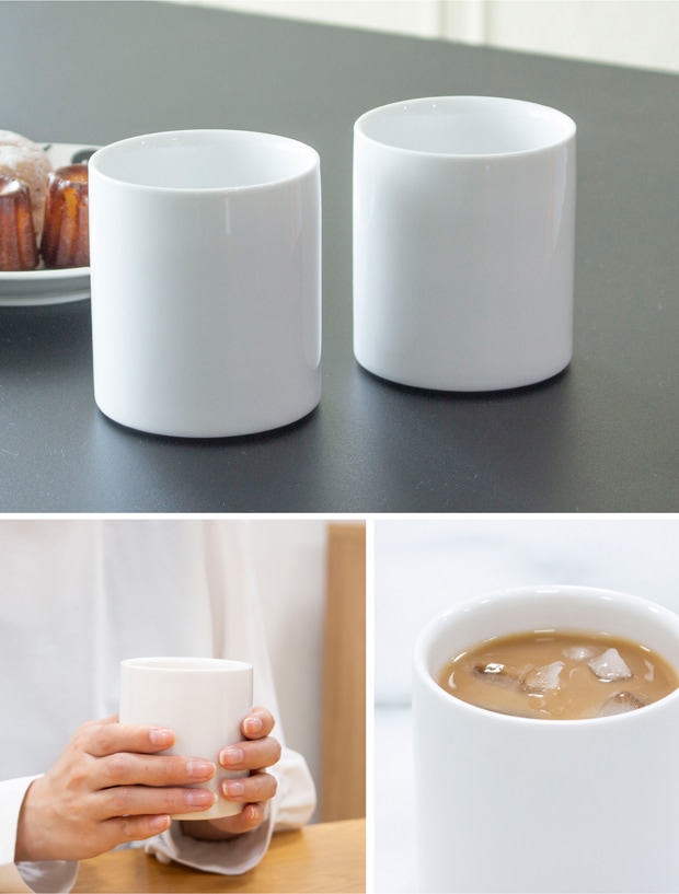 ティーポット＆ダブルウォールカップセット 陶器 白磁 茶こし付き おしゃれ ティーセット ペア 北欧風 セット 湯呑 食器 アフタヌーンティー ブラシ付きArrosoir スミス＆シュー smith＆hsu