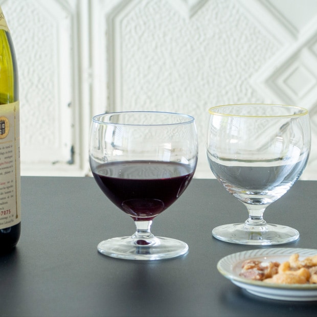 POTPURRI ポトペリー グラス 2個 セット low bitte ビッテ ガラスコップ スタッキング ワイングラス 脚付 低い デザートカップ 食洗機対応 ギフト  BOX付