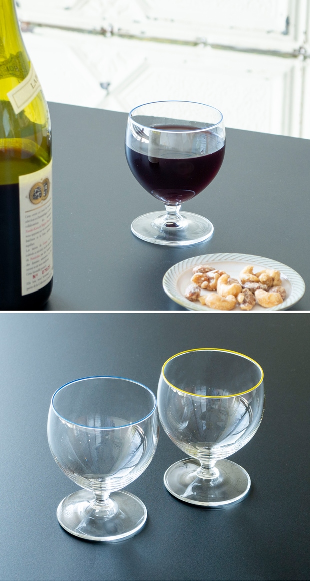 POTPURRI ポトペリー グラス 2個 セット low bitte ビッテ ガラスコップ スタッキング ワイングラス 脚付 低い デザートカップ 食洗機対応 ギフト  BOX付