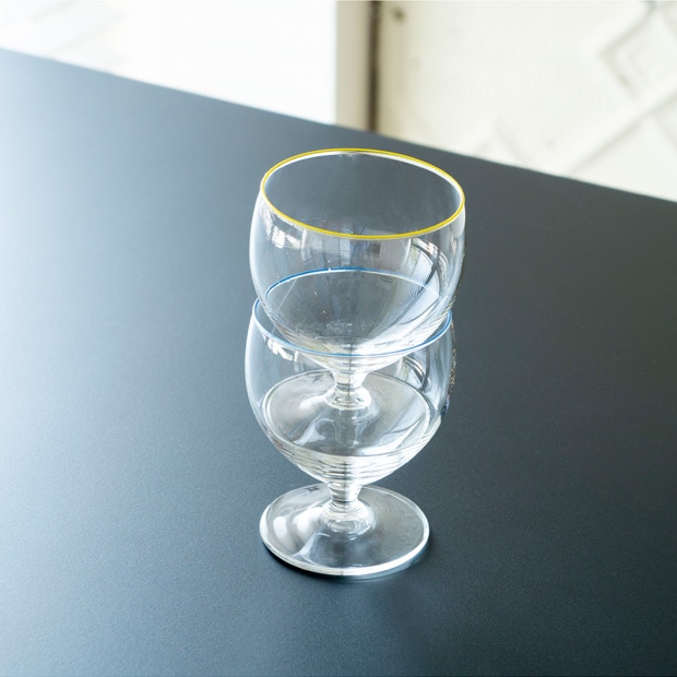 POTPURRI ポトペリー グラス 2個 セット low bitte ビッテ ガラスコップ スタッキング ワイングラス 脚付 低い デザートカップ 食洗機対応 ギフト  BOX付