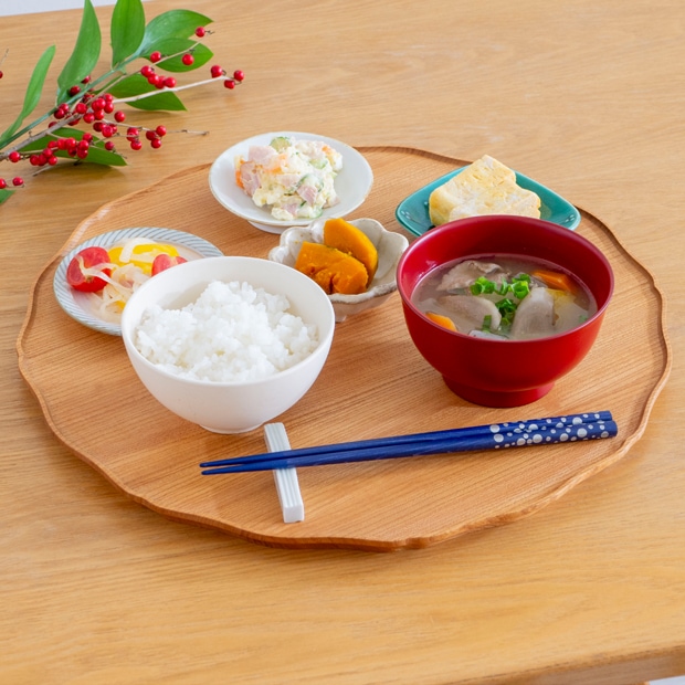 四十沢木材工芸 KITO 折敷 ゆら 個別販売 日本製 お盆 トレー 木製 AIZAWA Wood Works