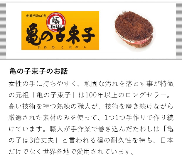 亀の子束子のお話