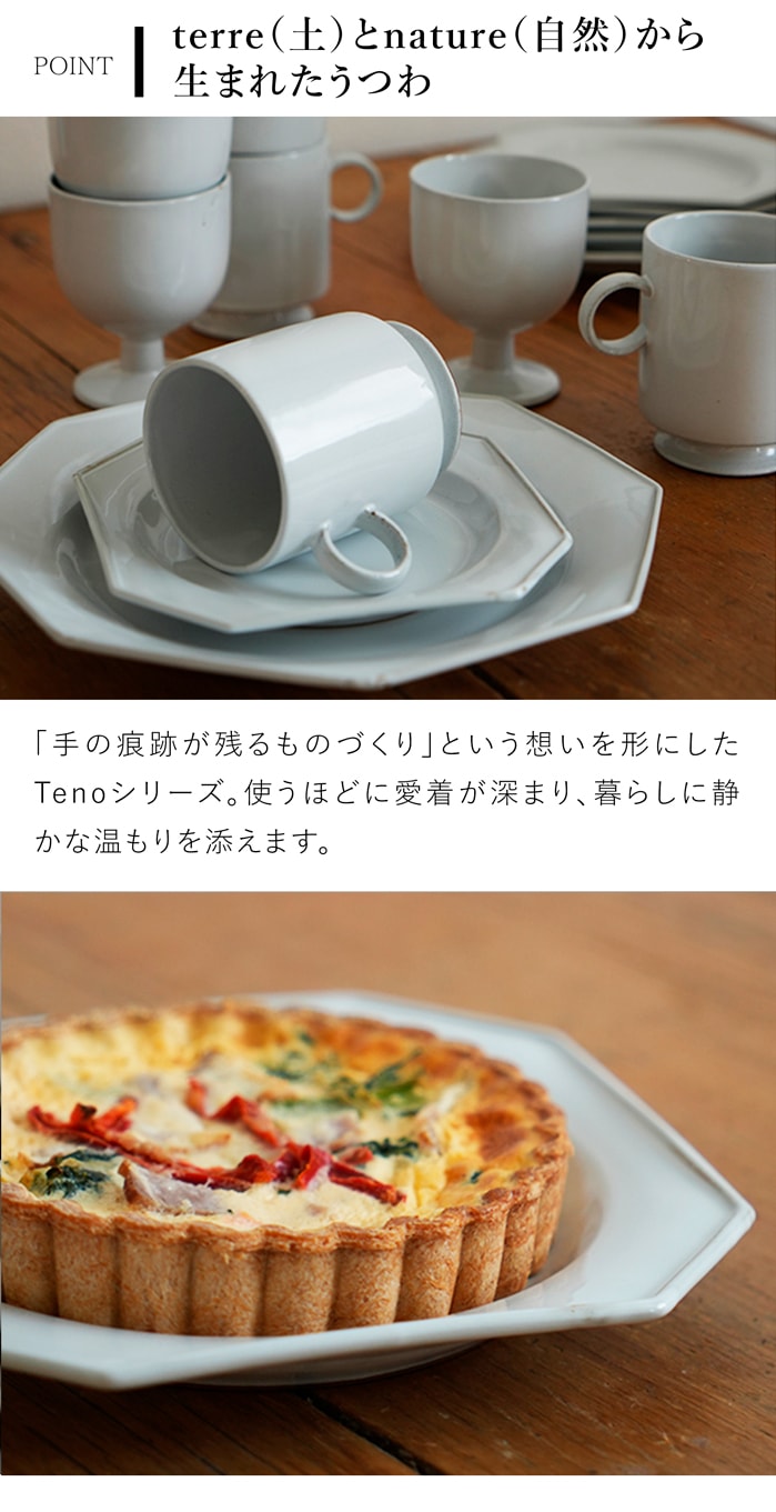 アクシス Teno オクトゴナルプレート M お皿 おしゃれ 食器 陶器 日本製 クラシック クリスマス テノ AXCIS