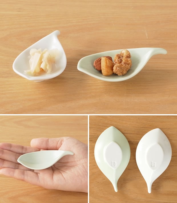 白山陶器 HAKUSAN 箸置き 木の葉 波佐見焼