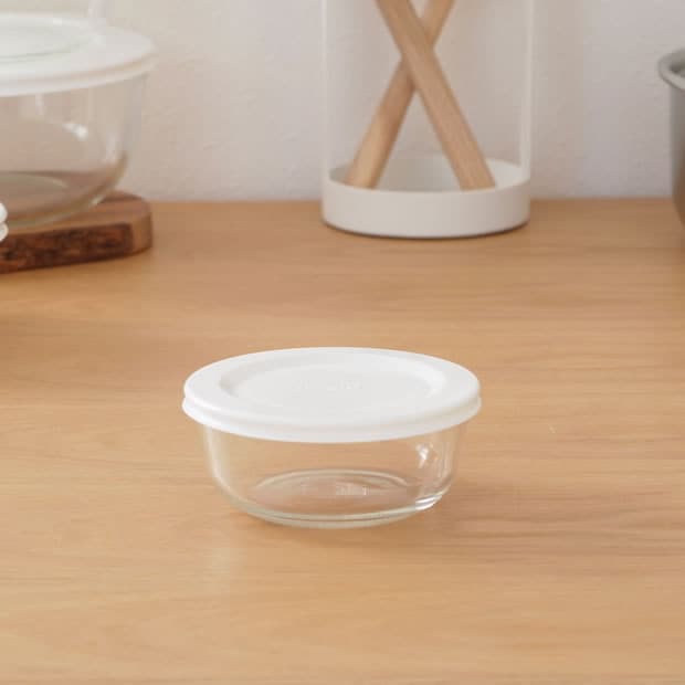 iwaki イワキ パックぼうる 180ml ホワイト 丸型 保存容器 耐熱ガラス ボウル 耐熱容器 KBC-4130-W1