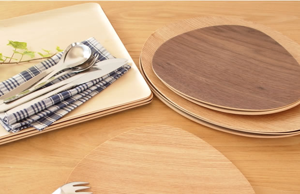 木製 トレー 丸 お盆 カフェトレー 円形 29.5cm 日本製 Natural Plywood Tray Round S GOLD CRAFT ゴールドクラフト