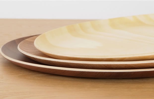 木製 トレー 丸 お盆 カフェトレー 円形 29.5cm 日本製 Natural Plywood Tray Round S GOLD CRAFT ゴールドクラフト