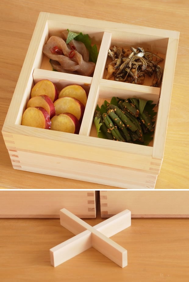 枡重 重箱 専用仕切り 17cm×17cm用 ヤマサキデザインワークス ヒノキ 木製 日本製 YAMASAKI DESIGN WORKS