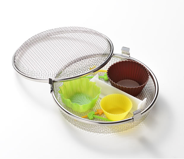 小物が洗える食洗機カゴ 食洗機用小物入れ シリコンカップ パッキン クッキー型 箸置き オークス レイエ 日本製 AUX leye