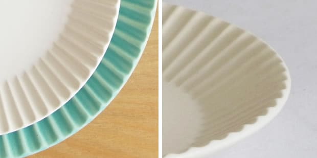 SAKUZAN 作山窯 美濃焼 Stripe 丸皿 M 18.8cm プレート 食器 取り皿 中皿 浅皿 丸型 円形 日本製 和食器 手仕事 うつわ 器 手作り