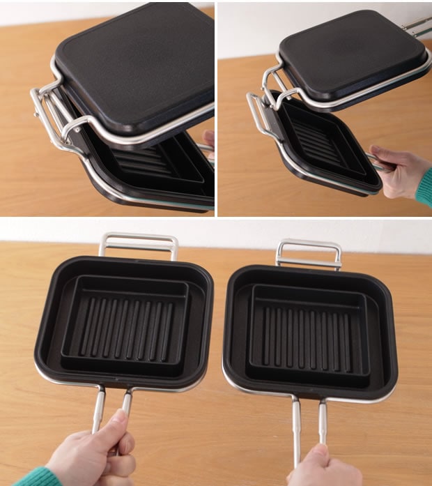 家事問屋 ホットパン ホットサンドメーカー ホットサンド おうちカフェ 日本製 made in Japan アウトドア キャンプ 直火 IH対応 贈り物 37969