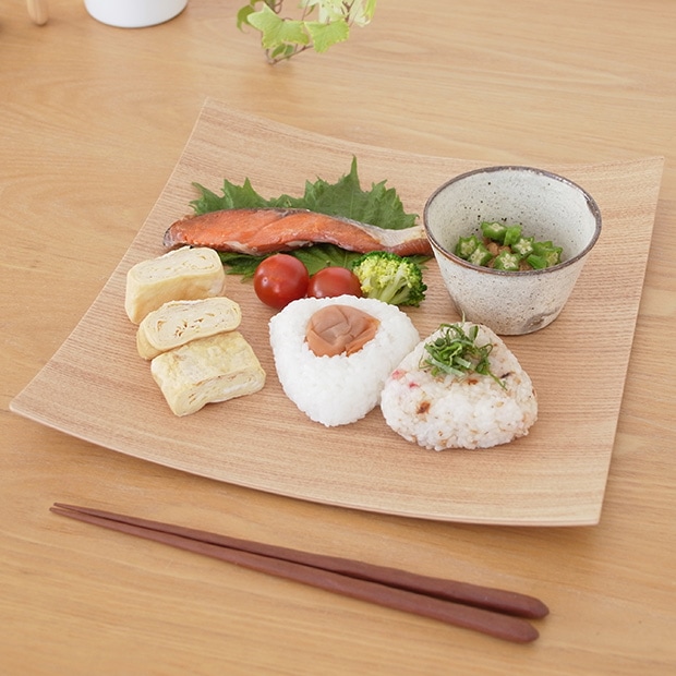 木製食器 皿 プレート 木製 食器 四角 スクエア 正方形 27cm 日本製 Natural Plywood Dish Square L GOLD CRAFT ゴールドクラフト