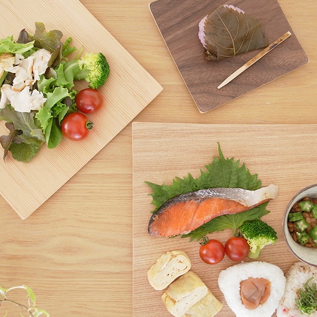 木製食器 皿 プレート 木製 食器 四角 スクエア 正方形 27cm 日本製 Natural Plywood Dish Square L GOLD CRAFT ゴールドクラフト