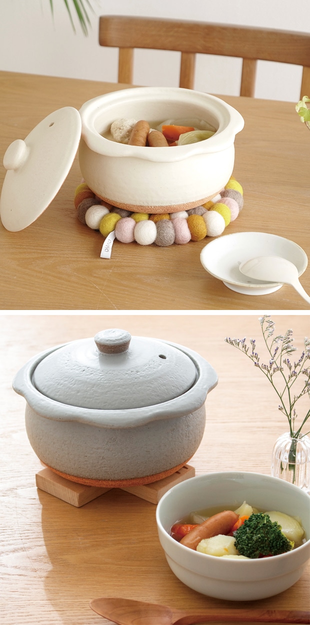 土鍋 1人用 18cm 花ココット カネフサ製陶 雑炊鍋 ごはん鍋 日本製 信楽焼 スープポット オーブン 蓋付き おしゃれ