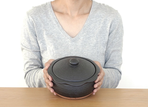 土鍋 1人用 18cm 花ココット カネフサ製陶 雑炊鍋 ごはん鍋 日本製 信楽焼 スープポット オーブン 蓋付き おしゃれ