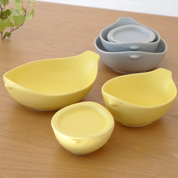 ミヤマ cotori コトリ 子供食器 3個セット miyama 皿 日本製 ギフトセット グレー イエロー