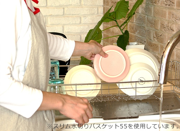家事問屋 スリム水切りバスケット 47 ステンレス 水切りかご 水切りラック スリム シンク上 1段 日本製 made in Japan 36515