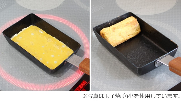 ambai 玉子焼 角 鉄製 卵2~3個用 IH対応 玉子焼き器 卵焼き器 焦げ付きにくい ファイバーライン加工 アンバイ 小泉誠 日本製