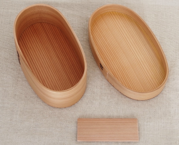 お弁当箱 曲げわっぱ こばん弁当箱 小 480ml かぶせ蓋 りょうび庵 日本製 秋田杉 小判 大館曲げわっぱ ウレタン塗装 軽量