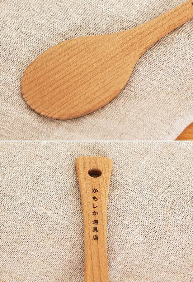 かもしか道具店 ごはんのしゃもじ 日本製 木製 抗菌炭化木 しゃもじ