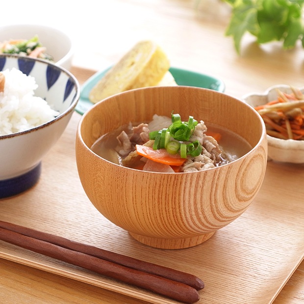 SHIRASAGI しらさぎ椀M けやき さくら かえで なら くり お椀 汁椀 みそ汁 日本製 天然木 白鷺木工