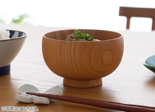 SHIRASAGI しらさぎ椀M ナチュラル 2個セット けやき さくら かえで なら くり お椀 汁椀 みそ汁 日本製 天然木 白鷺木工