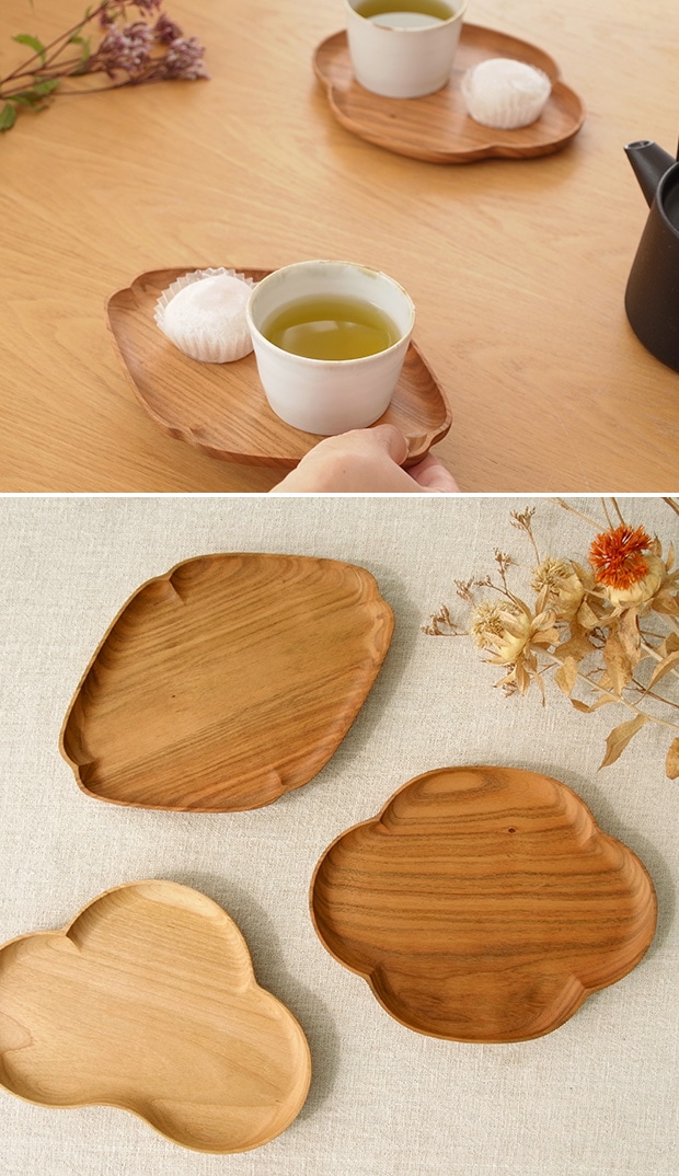 四十沢木材工芸 KITO 小皿 大 木瓜 日本製 プレート ソーサー 取り皿 木製 AIZAWA Wood Works