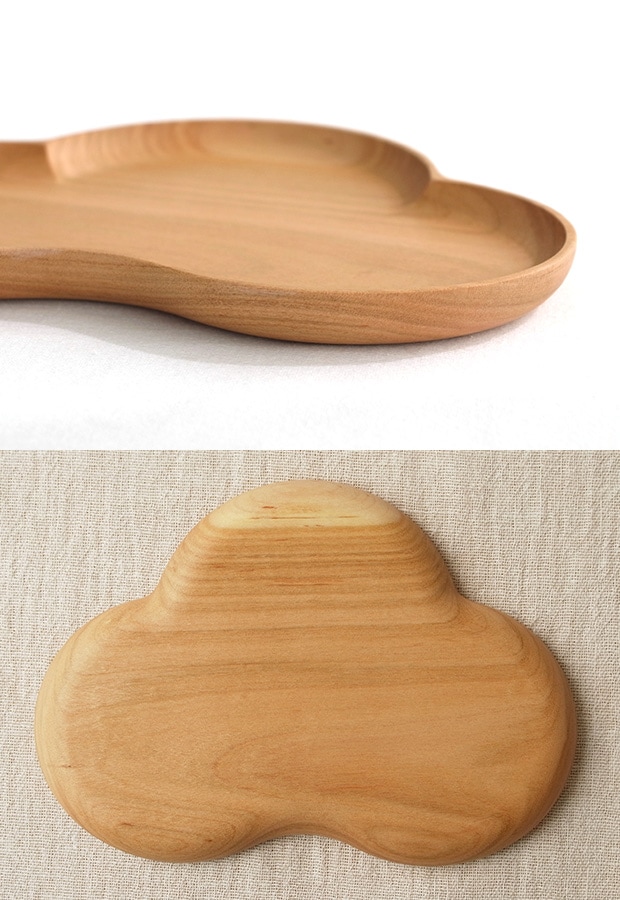 四十沢木材工芸 KITO 小皿 大 木瓜 日本製 プレート ソーサー 取り皿 木製 AIZAWA Wood Works