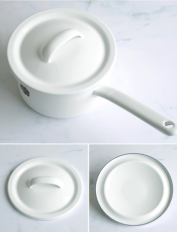 月兎印 ソースパン 16cm 1.7L 蓋付き ホーロー 琺瑯 日本製 フジイ つきうさぎ ゲット 野田琺瑯