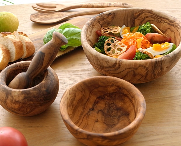 Arte Legno アルテレニョ ボウル 17cm 木 木製 職人さんの手作り キッチンツール イタリア おしゃれ オリーブ