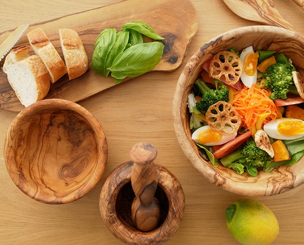 Arte Legno アルテレニョ ボウル 17cm 木 木製 職人さんの手作り キッチンツール イタリア おしゃれ オリーブ