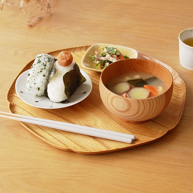 四十沢木材工芸 KITO 雪輪盆 大 ケヤキ 個別販売 日本製 お盆 トレー 木製 雪 AIZAWA Wood Works