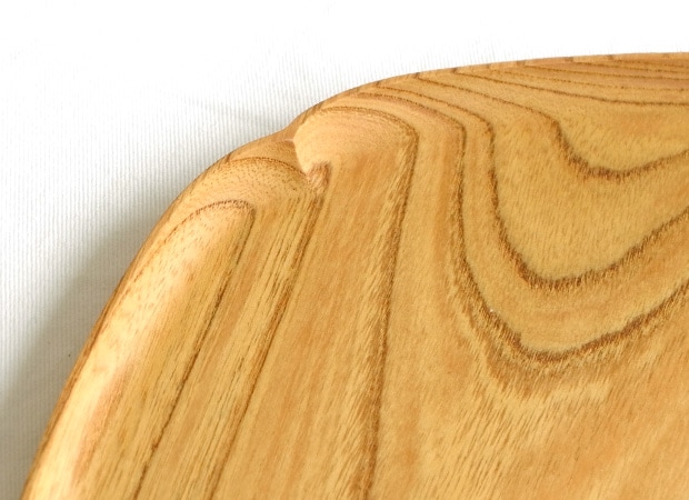 四十沢木材工芸 KITO 雪輪盆 中 ケヤキ 個別販売 日本製 お盆 トレー 木製 雪 AIZAWA Wood Works