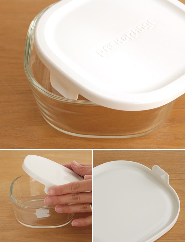 iwaki イワキ パック&レンジ ミニ ホワイト 450ml 角型 保存容器 耐熱ガラス 耐熱容器 PACK&RANGE