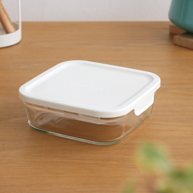 iwaki イワキ パック&レンジ BOX 小 ホワイト 800ml 角型 保存容器 耐熱ガラス 耐熱容器 PACK&RANGE