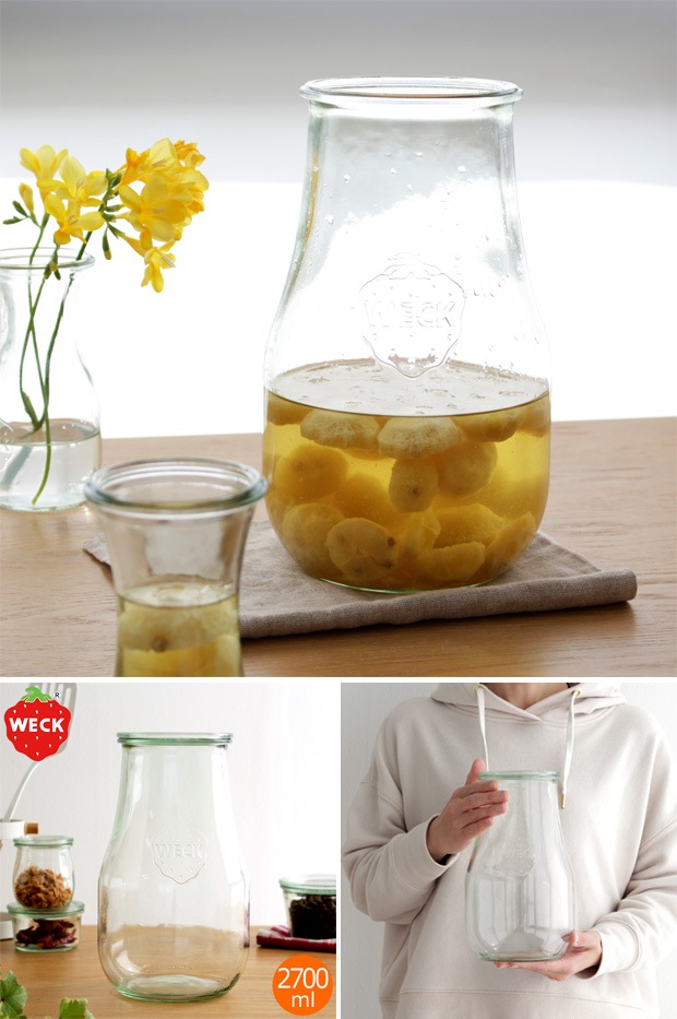 WECK キャニスター チューリップシェイプ 2700ml 4個セット TULIP SHAPE ガラスキャニスター ウェック 保存容器 保存瓶 WE-739