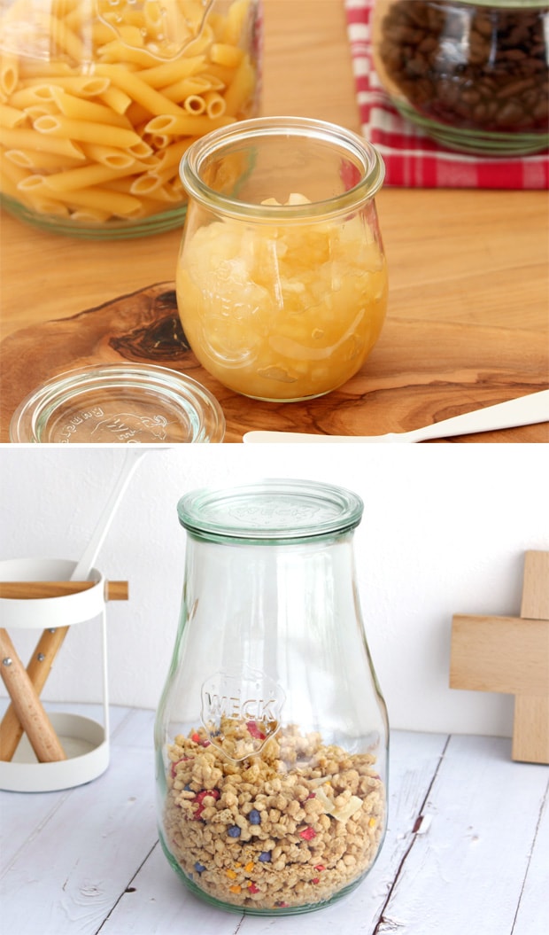 WECK キャニスター チューリップシェイプ 2700ml 4個セット TULIP SHAPE ガラスキャニスター ウェック 保存容器 保存瓶 WE-739