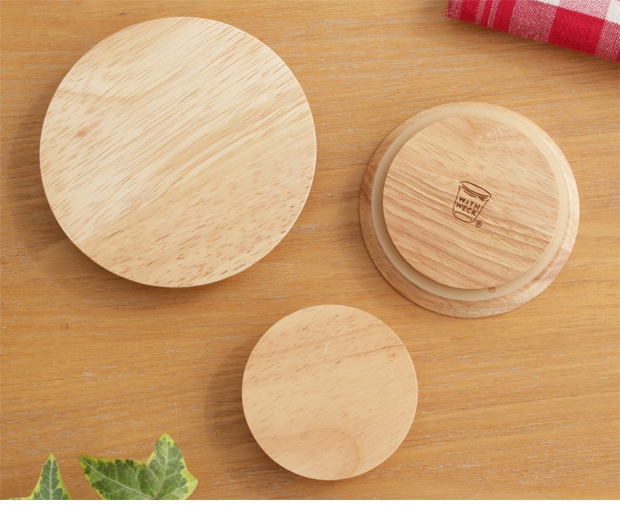 WECK フラット トップ 木のフタ M 蓋 WITH WECK FLAT TOP WOODEN LID ウェック 保存容器 保存瓶 WW-023M