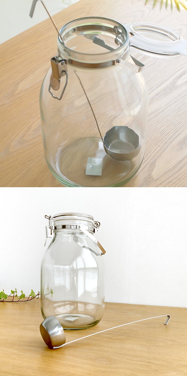 星硝 セラーメイト 取手付密封びん 3L & 家事問屋 果実酒レードル セット