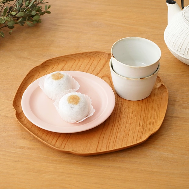 四十沢木材工芸 KITO 雪輪盆 中 ケヤキ 個別販売 日本製 お盆 トレー 木製 雪 AIZAWA Wood Works