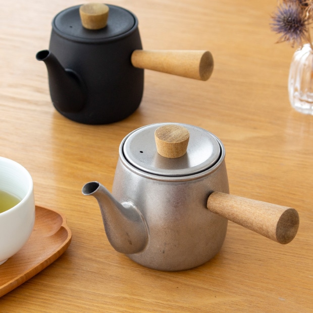 宮崎製作所 急須 小 茶こし Miyaco ミヤコ 茶き ざらめ急須 くろいろ急須 ステンレス 天然木 燕 日本製