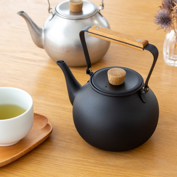 宮崎製作所 急須 大 茶こし Miyaco ミヤコ 茶き ざらめ急須 くろいろ急須 ステンレス 天然木 燕 日本製