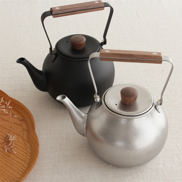 宮崎製作所 急須 大 茶こし Miyaco ミヤコ 茶き ざらめ急須 くろいろ急須 ステンレス 天然木 燕 日本製