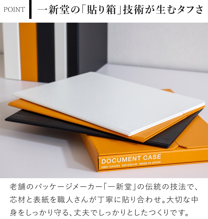 一新堂 ミニマル ドキュメントホルダー A4 マグネット 書類ケース 薄型 ファイル 持ち運び 折れない 日本製 ビジネス 書類収納