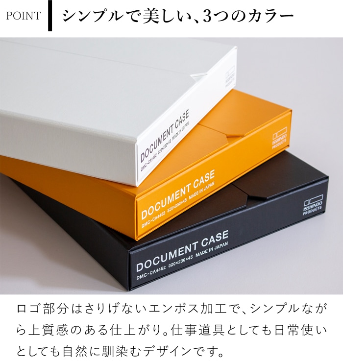 一新堂 ドキュメントケース 厚さ45mm A4 クロス貼り マグネット 書類収納 書類ケース デスク収納 持ち運び 日本製 ビジネス