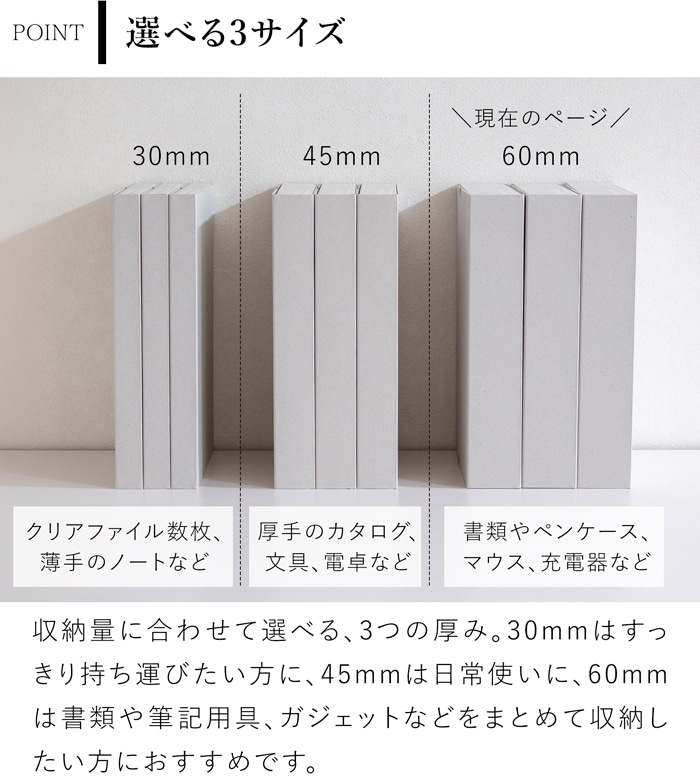 一新堂 ドキュメントケース 厚さ60mm A4 3冊セット チップボール マグネット 書類収納 書類ケース デスク収納 持ち運び 日本製