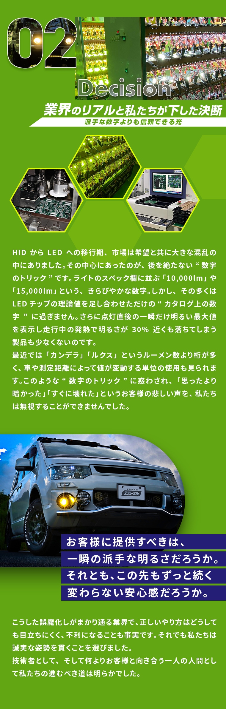 派手な数字よりも信頼できる明るさ